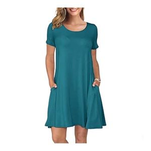 Women’s Turquoise Short Sleeves Dress Size XL